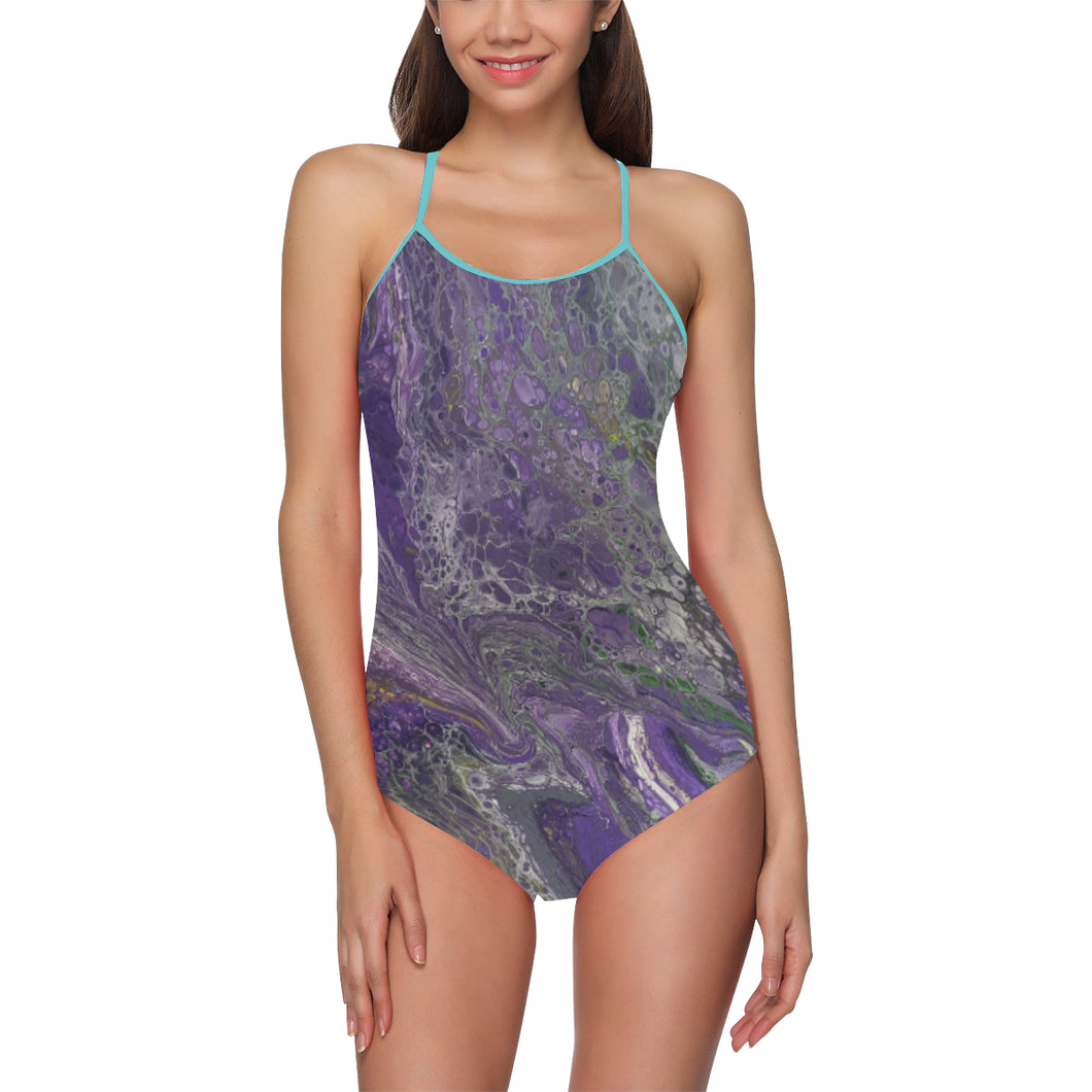 Violet Storm - slip one piece swimsuit Women's Slip One Piece Swimsuit (Model S05)