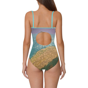 Day At The Beach - Slip one piece swimsuit Women's Slip One Piece Swimsuit (Model S05)