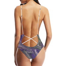 Load image into Gallery viewer, Violet Storm - Backless swimsuit Women&#39;s Lacing Backless One-Piece Swimsuit (Model S10)

