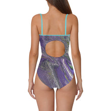 Load image into Gallery viewer, Violet Storm - slip one piece swimsuit Women&#39;s Slip One Piece Swimsuit (Model S05)

