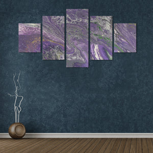 violet storm Canvas Wall Art Z (5 pieces)