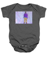 Load image into Gallery viewer, Logo - Plain with Glow Mountain Bkg - Baby Onesie
