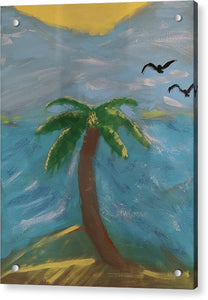 Palm At Beach - Acrylic Print