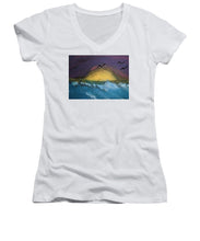 Load image into Gallery viewer, Sunrise At The Beach - Women&#39;s V-Neck
